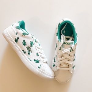 Little boys size 13 Lacoste canvas tennis shoes